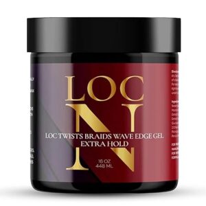 Loc N Twist Braids and Edge Control Gel Extra Hold 16 oz container