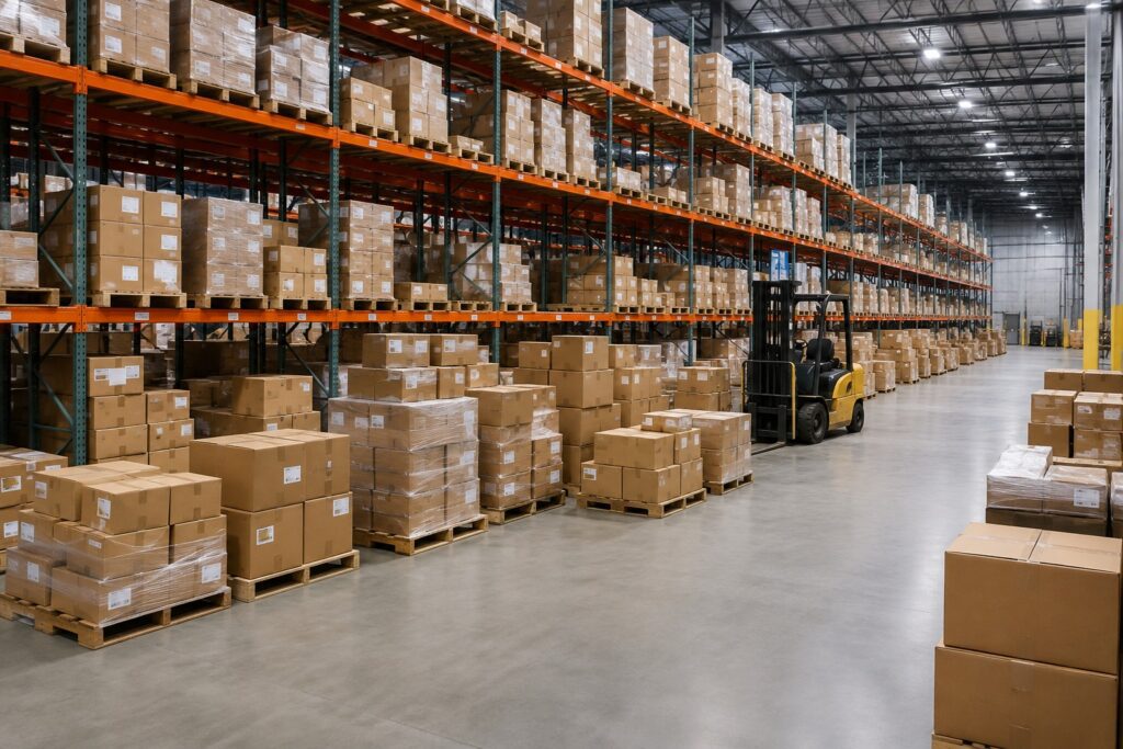 USA wholesale distributor warehouse with bulk inventory