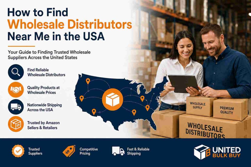 How to find wholesale distributors near me in the USA with nationwide wholesale supply for Amazon FBA sellers